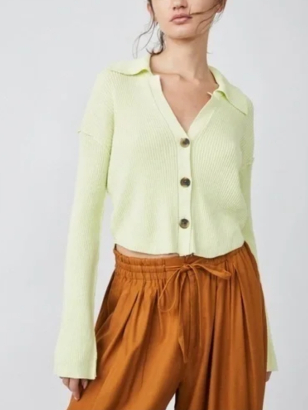 Free People Ella Button-up Sweater